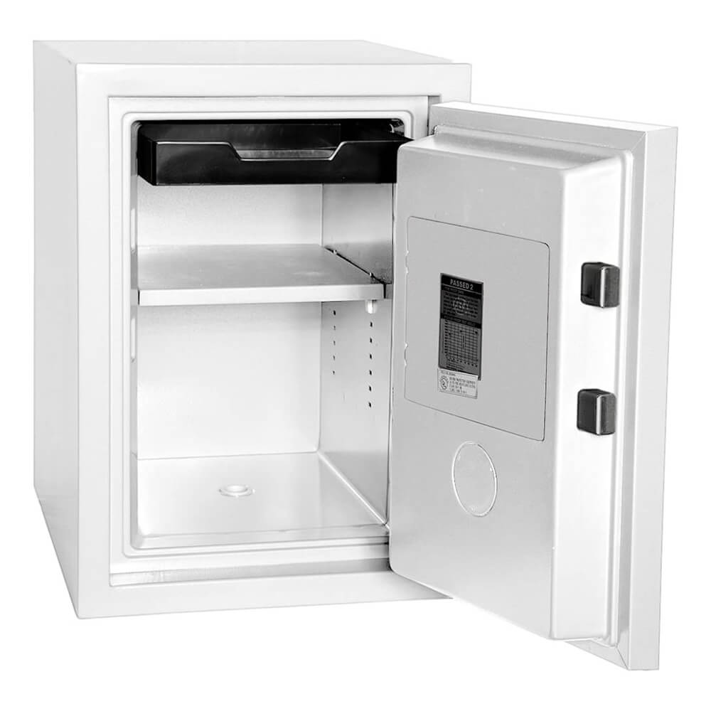 An open Hollon HS-500D Home &amp; Office Fire Safe, part of the Dean Safe home safe collection