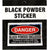 Black Powder Warning Sticker - Dean Safe 