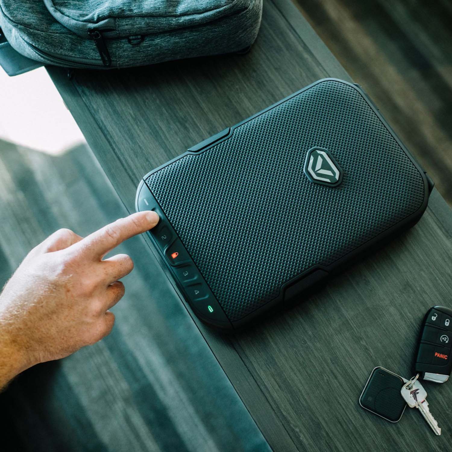 The Vaultek LifePod 10, a sleek and portable safe for a tech-savvy dad.