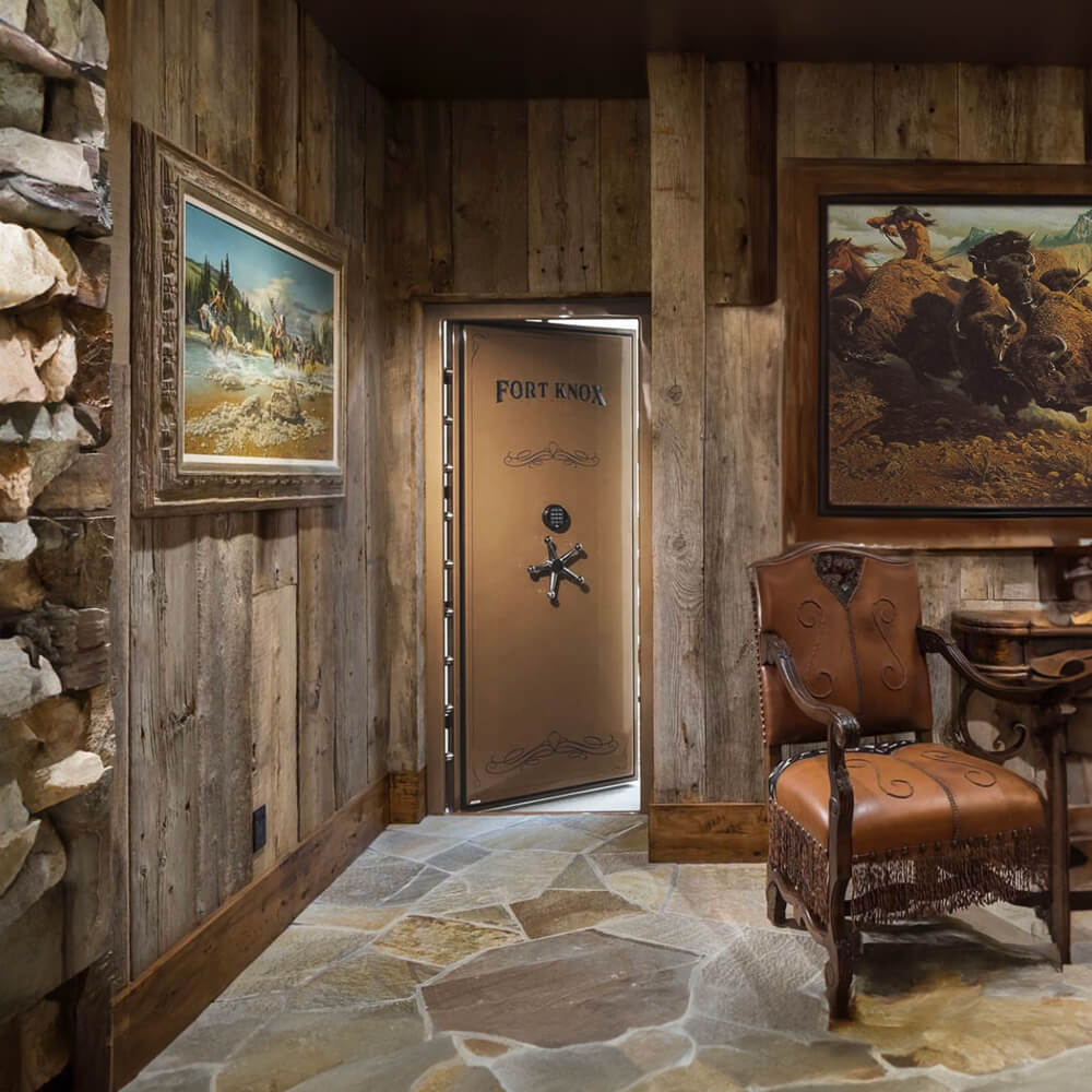 Fort Knox Vault Door Champagne Executive In-Swing 9648 Lifestyle Image - Dean Safe 