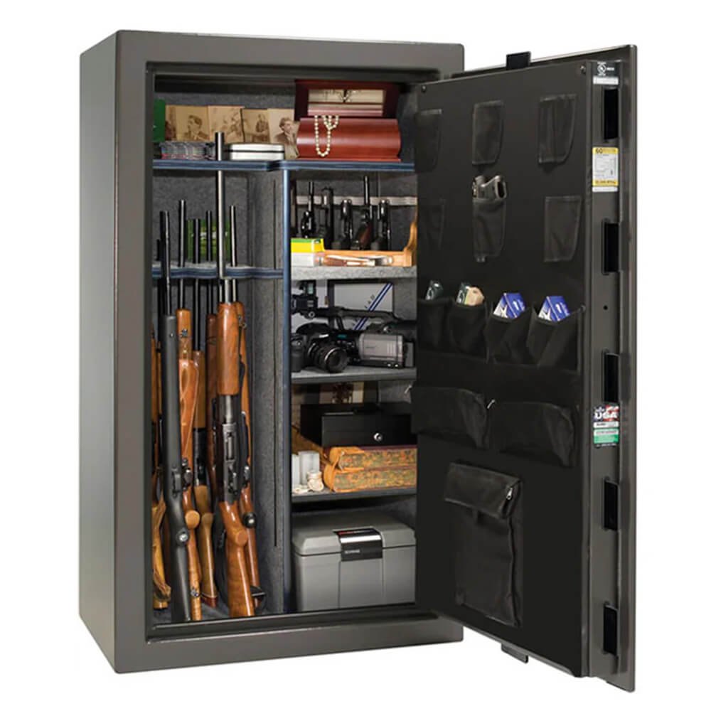 Liberty Gun Safe Colonial 30 CO30, a gray open rifle safe