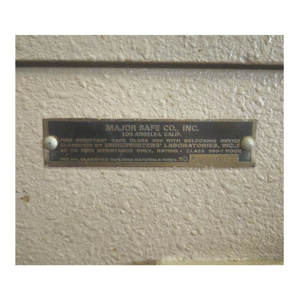 Used Major Safe company model 4816 - Dean Safe 