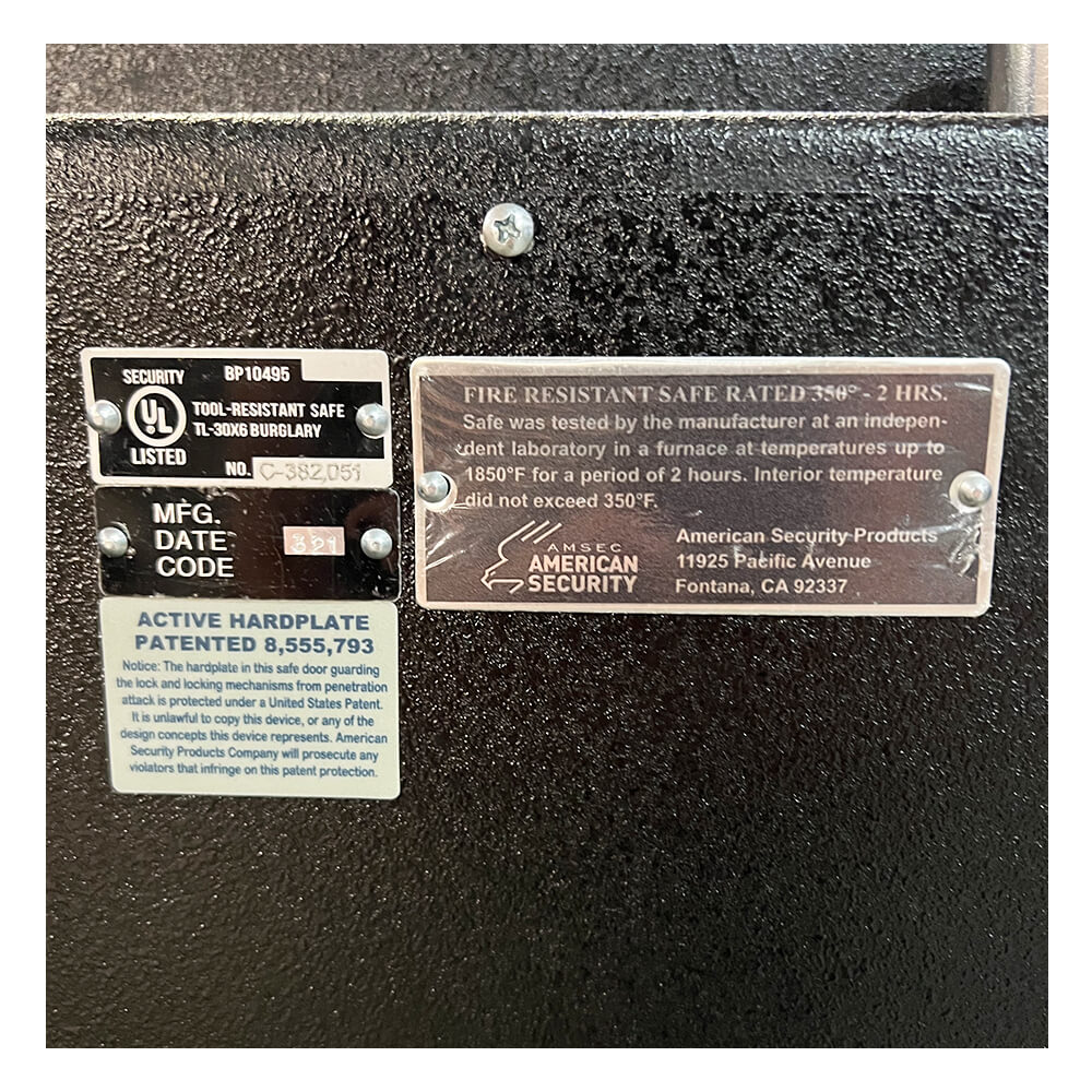 AMSEC CFX252016 TL-30X6 High Security Safe - Dean Safe