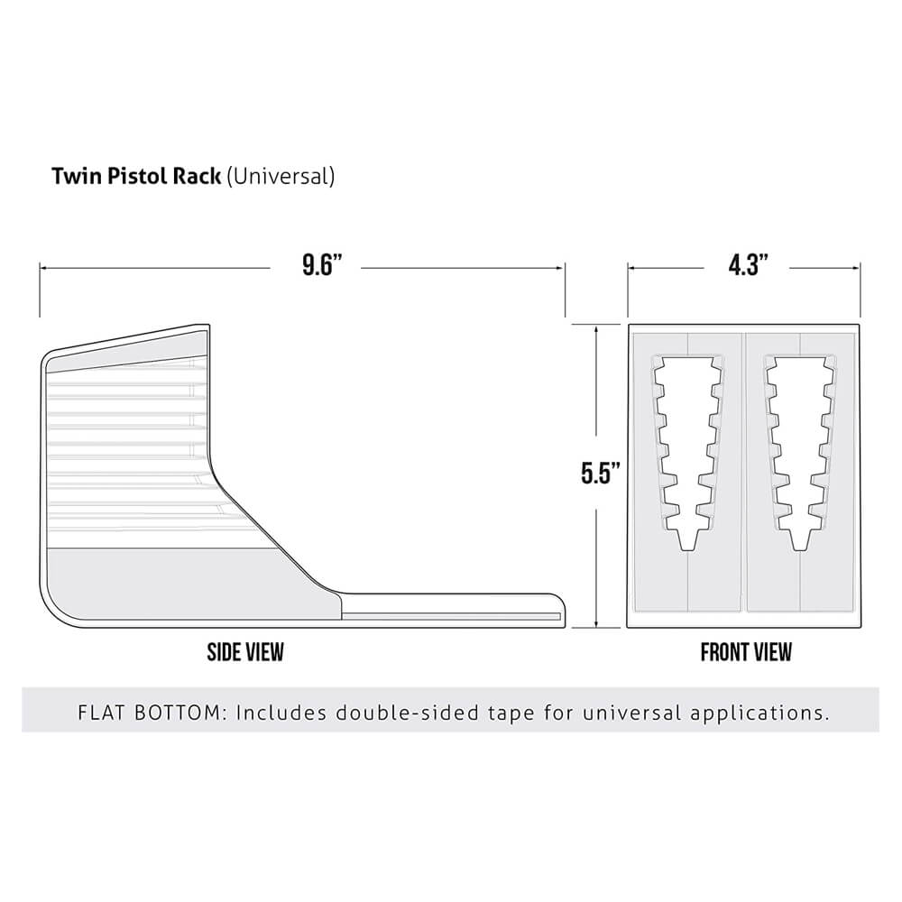 Vaultek Twin Pistol Rack Universal TPR-2U