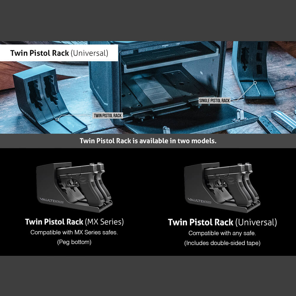 Vaultek Twin Pistol Rack Universal TPR-2U