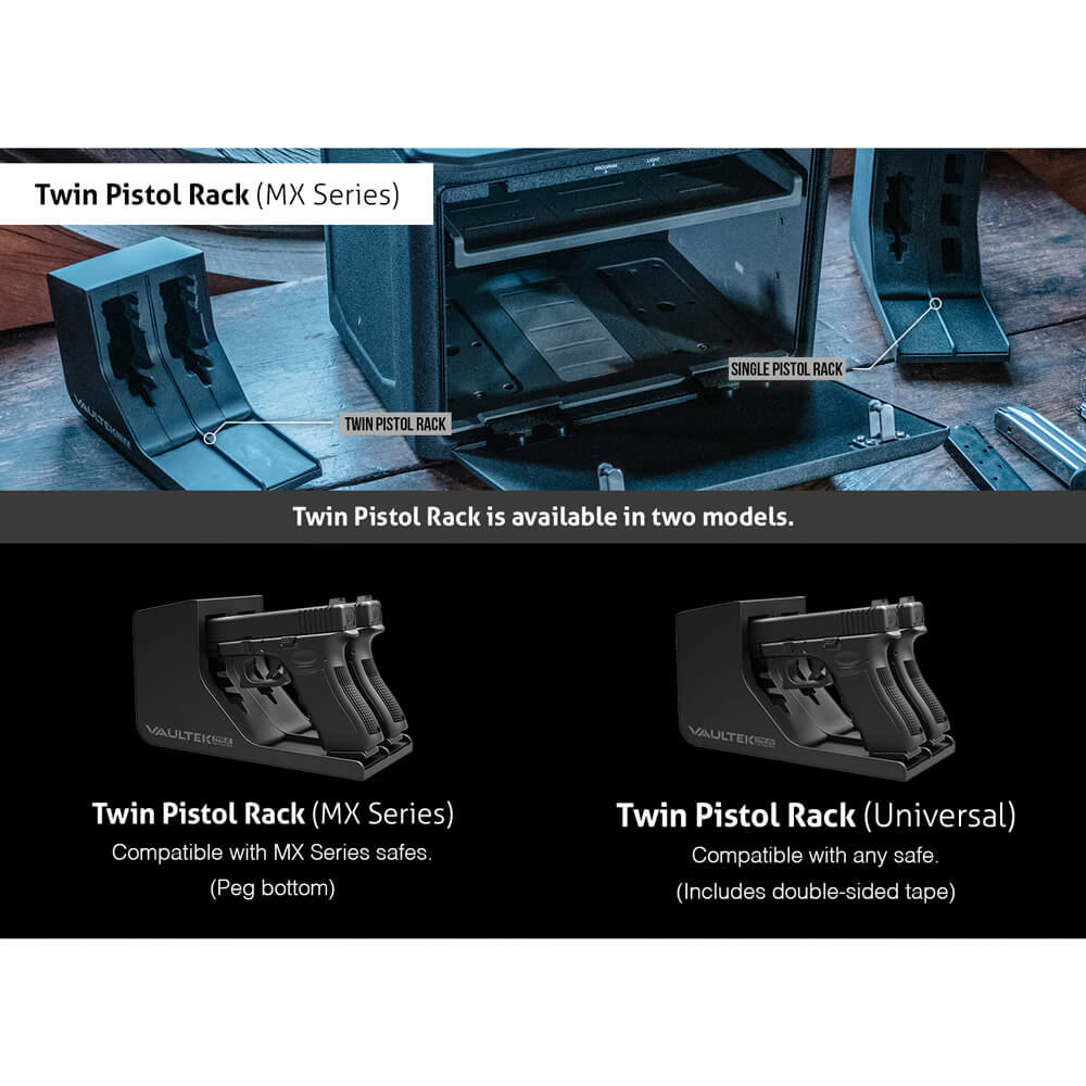 Vaultek Twin Pistol Rack Universal TPR-2U - Dean Safe 