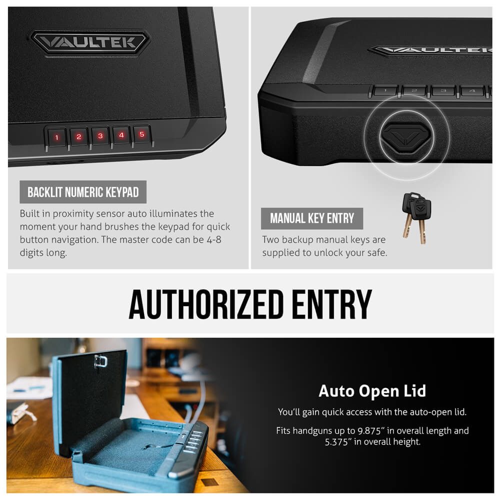 Vaultek VE10 Portable Electronic Handgun Safe - Dean Safe 