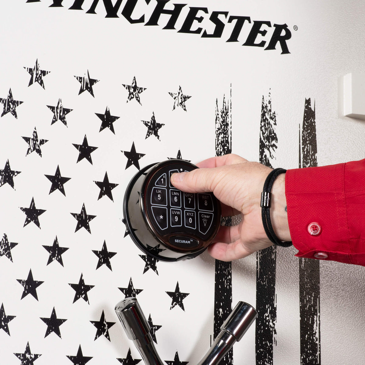 Winchester Ranger 26 White USA Flag Gun Safe