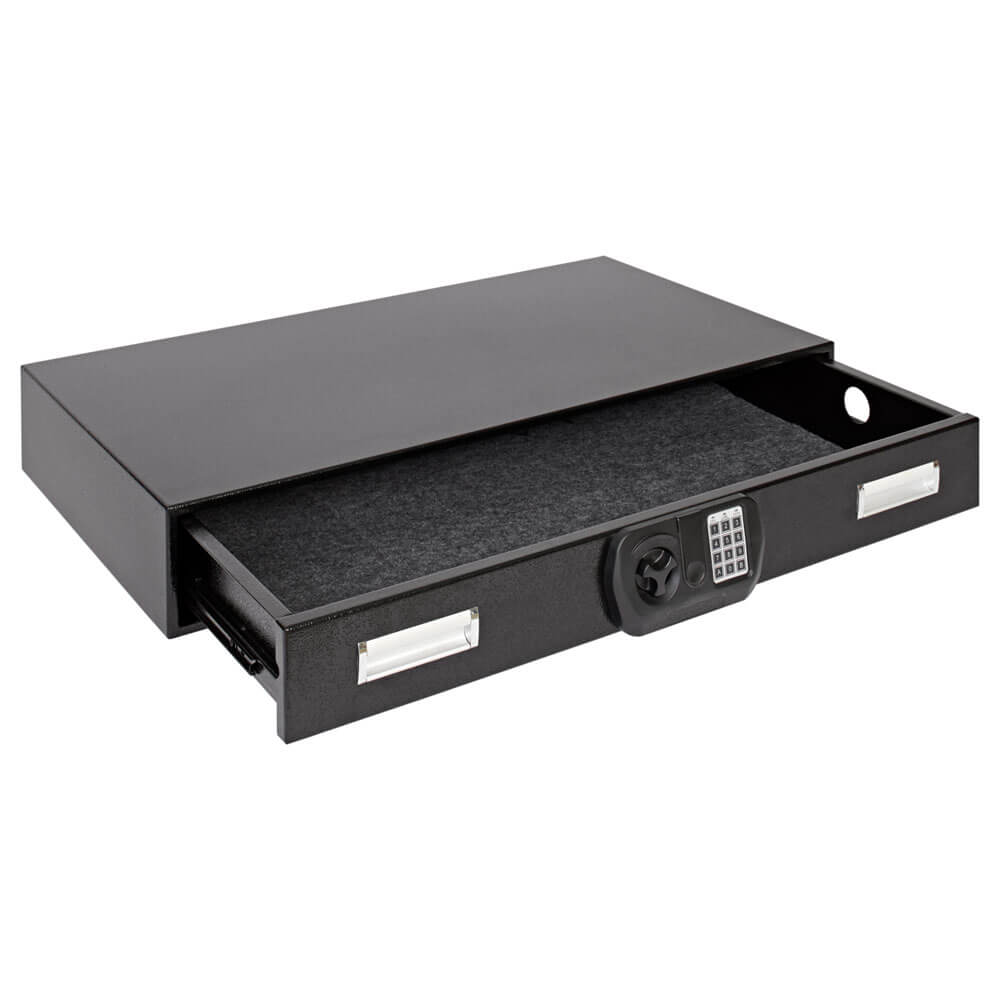 N/A SnapSafe Under Bed Safe Large, an open metal gun cabinet