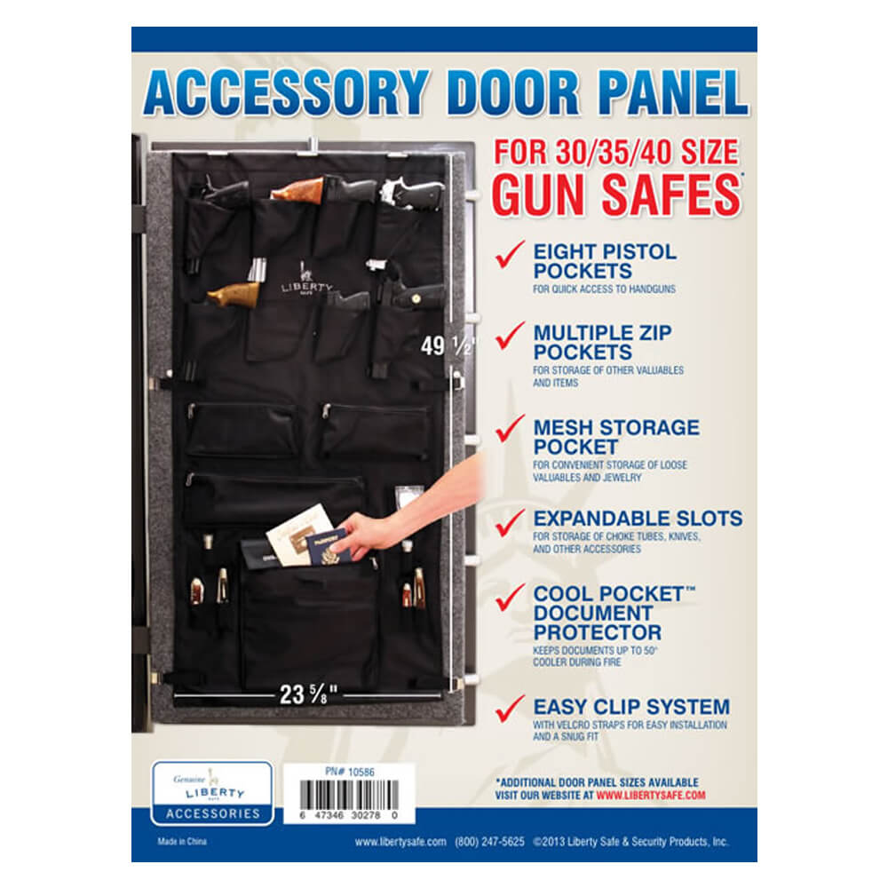 Liberty Gun Safe Door Panel Organizer Size: 30-35-40 - Dean Safe 