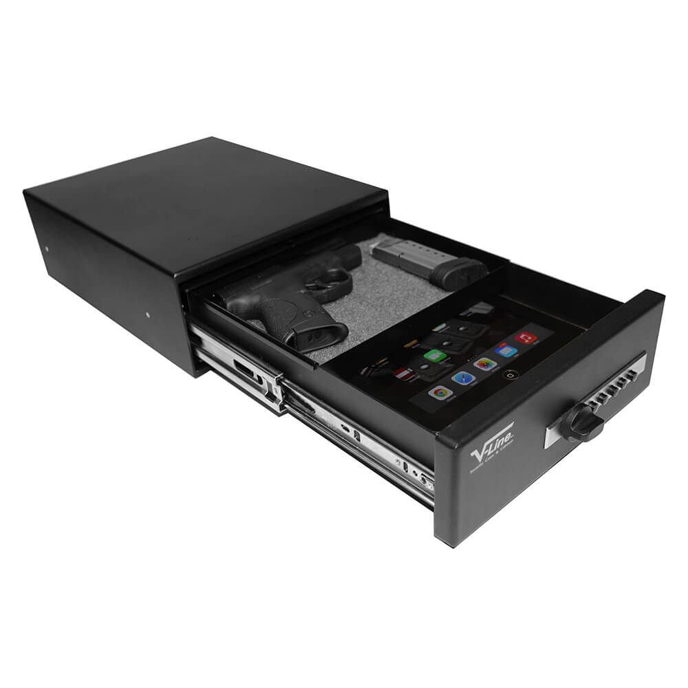 V-Line Slide-Away Pull Out Drawer Safe for Handguns & Pistols