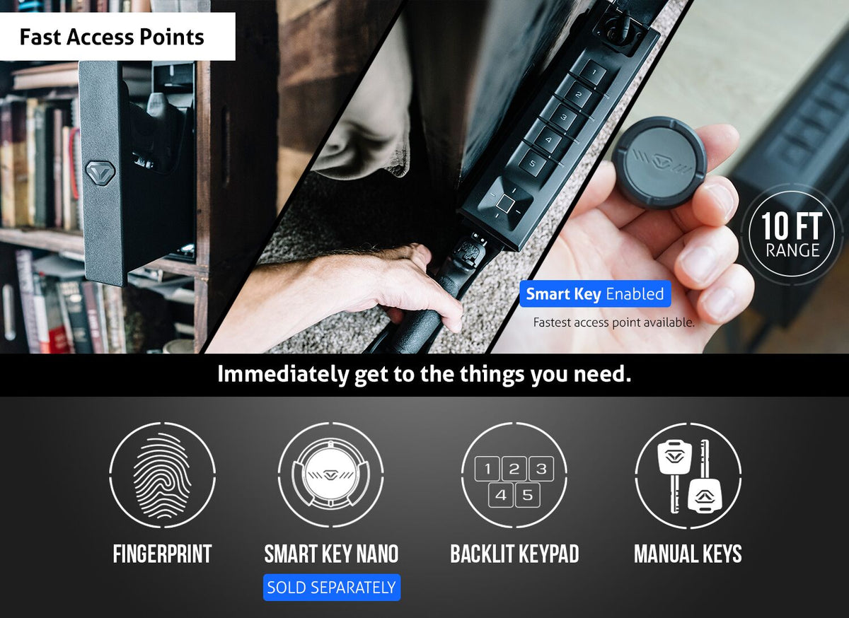 Vaultek NSL20i Slider Quick Access Biometric Handgun Safe - Dean Safe 