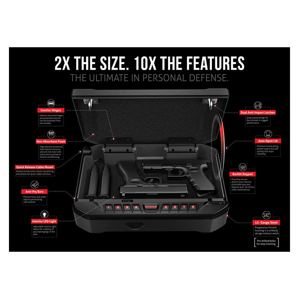 Vaultek VT Portable Bluetooth &amp; Electronic Smart Handgun Safe - Dean Safe 