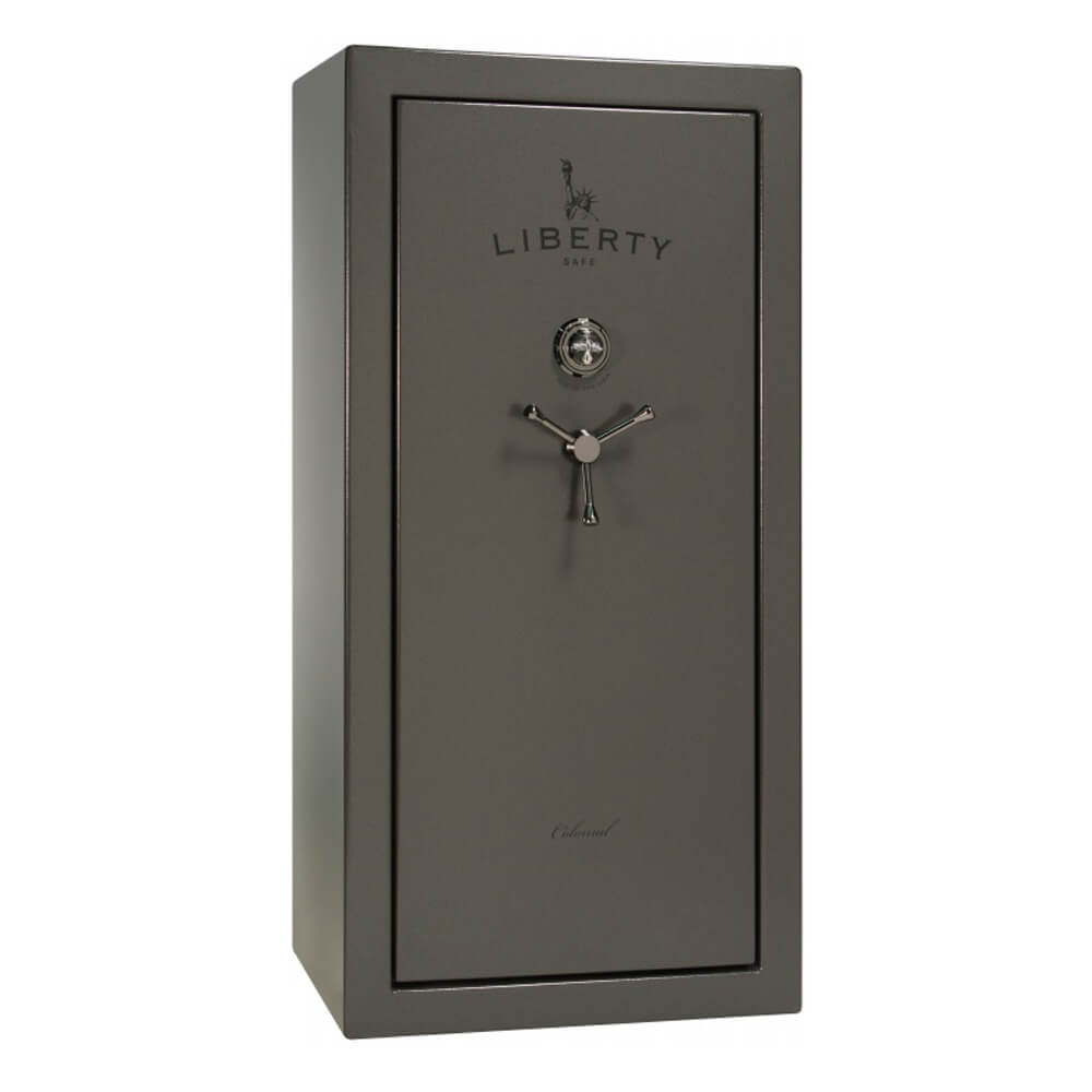 Liberty Gun Safe Colonial 23 CO23, a gray closed rifle safe