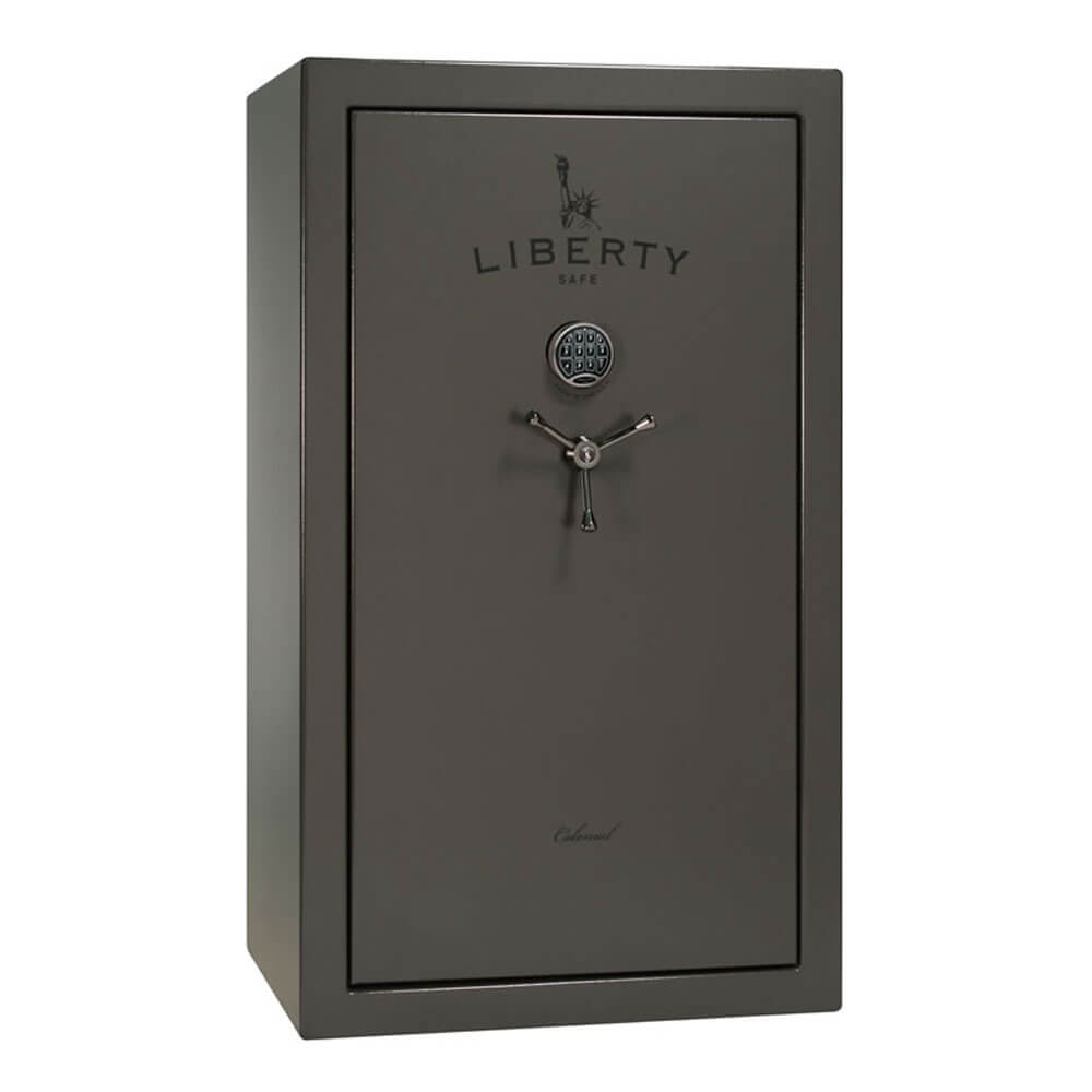 Liberty Gun Safe Colonial 30 CO30, a gray closed rifle safe