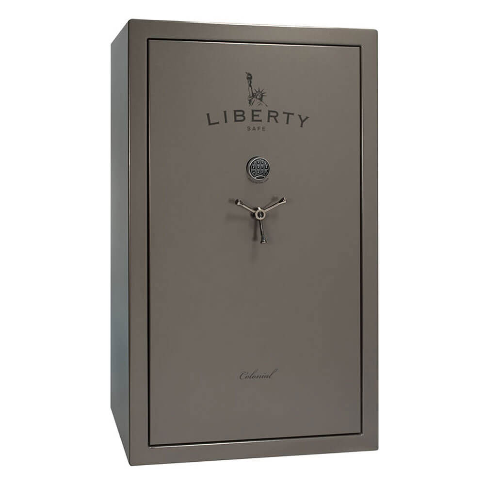 Liberty Gun Safe Colonial 50 CO50, a gray closed rifle safe